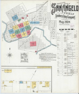 San Angelo Texas 1904 - Fire Insurance Index - Old Map Reprint San Angelo Texas 1904 - Fire Insurance Index - Old Map Reprint