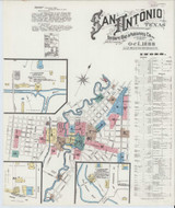 San Antonio Texas 1888 - Fire Insurance Index - Old Map Reprint San Antonio Texas 1888 - Fire Insurance Index - Old Map Reprint