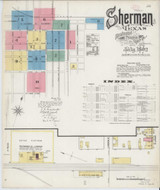 Sherman Texas 1892 - Fire Insurance Index - Old Map Reprint