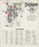 Sherman Texas 1908 - Fire Insurance Index - Old Map Reprint Sherman Texas 1908 - Fire Insurance Index - Old Map Reprint