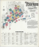 Texarkana Texas 1909 - Fire Insurance Index - Old Map Reprint Texarkana Texas 1909 - Fire Insurance Index - Old Map Reprint