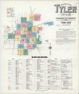 Tyler Texas 1912 - Fire Insurance Index - Old Map Reprint Tyler Texas 1912 - Fire Insurance Index - Old Map Reprint