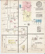 Santa Fe, New Mexico Fire Insurance 1883 Sheet 1 - Old Town Map Reprint Wild West