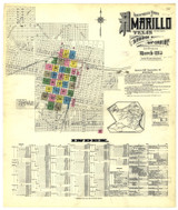 Amarillo, Texas Fire Insurance 1913 Sheet 1 - Old Town Map Reprint Wild West