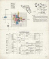 De Land Florida 1921 - Fire Insurance Index - Old Map Reprint