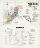 Kissimmee Florida 1926 - Fire Insurance Index - Old Map Reprint