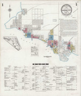 Panama City Florida 1927 - Fire Insurance Index - Old Map Reprint