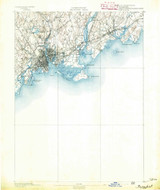 Bridgeport, CT 1891 (1891) USGS Old Topo Map Reprint 15x15 CT Quad 330978