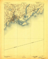 Bridgeport, CT 1893 (1898) USGS Old Topo Map Reprint 15x15 CT Quad 330980