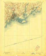 Bridgeport, CT 1893 (1908) USGS Old Topo Map Reprint 15x15 CT Quad 330982