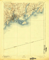 Bridgeport, CT 1893 (1925) USGS Old Topo Map Reprint 15x15 CT Quad 330985