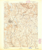 Danbury, CT 1892 (1892) USGS Old Topo Map Reprint 15x15 CT Quad 331000