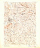 Danbury, CT 1892 (1904) USGS Old Topo Map Reprint 15x15 CT Quad 331003