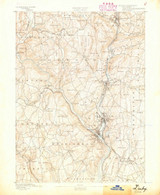 Derby, CT 1889 (1889) USGS Old Topo Map Reprint 15x15 CT Quad 331013