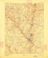 Derby, CT 1893 (1910) USGS Old Topo Map Reprint 15x15 CT Quad 331018
