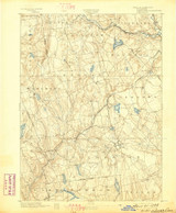 Gilead, CT 1892 (1898) USGS Old Topo Map Reprint 15x15 CT Quad 331026