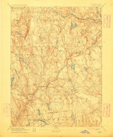 Gilead, CT 1892 (1912) USGS Old Topo Map Reprint 15x15 CT Quad 331028