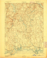 Guilford, CT 1893 (1893) USGS Old Topo Map Reprint 15x15 CT Quad 331040
