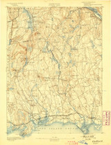 Guilford, CT 1893 (1898) USGS Old Topo Map Reprint 15x15 CT Quad 331041