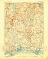 Guilford, CT 1893 (1913) USGS Old Topo Map Reprint 15x15 CT Quad 331044