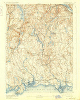 Guilford, CT 1893 (1928) USGS Old Topo Map Reprint 15x15 CT Quad 331045