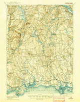 Guilford, CT 1893 (1944) USGS Old Topo Map Reprint 15x15 CT Quad 331047