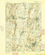Meriden, CT 1893 (1893) USGS Old Topo Map Reprint 15x15 CT Quad 331058