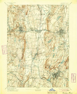 Meriden, CT 1893 (1904) USGS Old Topo Map Reprint 15x15 CT Quad 331060