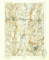 Meriden, CT 1893 (1936) USGS Old Topo Map Reprint 15x15 CT Quad 331065