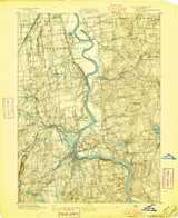 Middletown, CT 1893 (1897) USGS Old Topo Map Reprint 15x15 CT Quad 331068