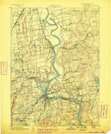 Middletown, CT 1893 (1899) USGS Old Topo Map Reprint 15x15 CT Quad 331069