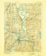Middletown, CT 1893 (1928) USGS Old Topo Map Reprint 15x15 CT Quad 331073