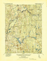 Moosup, CT 1920 (1920) USGS Old Topo Map Reprint 15x15 CT Quad 331082
