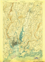 New Haven, CT 1892 (1898) USGS Old Topo Map Reprint 15x15 CT Quad 331087