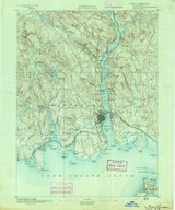 New London, CT 1892 (1892) USGS Old Topo Map Reprint 15x15 CT Quad 331100