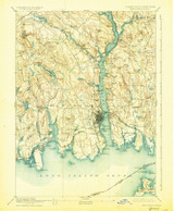 New London, CT 1893 (1928) USGS Old Topo Map Reprint 15x15 CT Quad 331109
