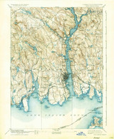 New London, CT 1893 (1933) USGS Old Topo Map Reprint 15x15 CT Quad 331110