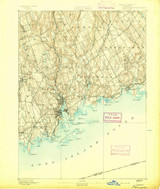 Norwalk, CT 1893 (1893) USGS Old Topo Map Reprint 15x15 CT Quad 331126