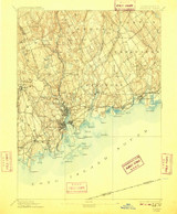 Norwalk, CT 1893 (1909) USGS Old Topo Map Reprint 15x15 CT Quad 331130
