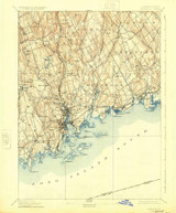 Norwalk, CT 1893 (1924) USGS Old Topo Map Reprint 15x15 CT Quad 331133