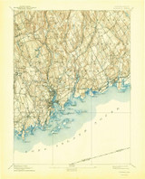 Norwalk, CT 1893 (1944) USGS Old Topo Map Reprint 15x15 CT Quad 331136