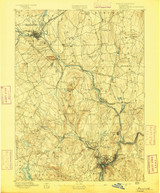 Norwich, CT 1892 (1892) USGS Old Topo Map Reprint 15x15 CT Quad 331137
