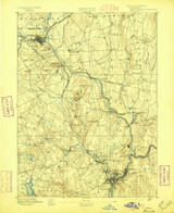 Norwich, CT 1892 (1897) USGS Old Topo Map Reprint 15x15 CT Quad 331138