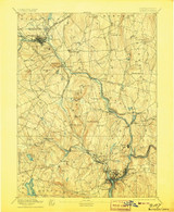Norwich, CT 1892 (1906) USGS Old Topo Map Reprint 15x15 CT Quad 331140