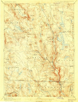 Sandisfield, MA 1897 (1901) USGS Old Topo Map Reprint 15x15 MA Quad 331156
