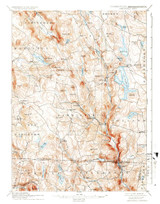 Sandisfield, MA 1897 (1937) USGS Old Topo Map Reprint 15x15 MA Quad 461259