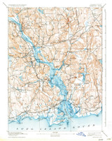 Saybrook, CT 1893 (1936) USGS Old Topo Map Reprint 15x15 CT Quad 461222