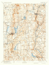 Tolland, Connecticut 1892 (1937) USGS Old Topo Map Reprint 15x15 CT Quad 461181 Tolland, Connecticut 1892 (1937) USGS Old Topo Map Reprint 15x15 CT Quad 461181