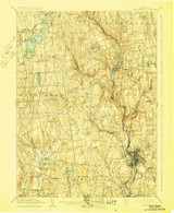 Waterbury, CT 1904 (1928) USGS Old Topo Map Reprint 15x15 CT Quad 331191