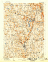 Winsted, CT 1892 (1942) USGS Old Topo Map Reprint 15x15 CT Quad 461100
